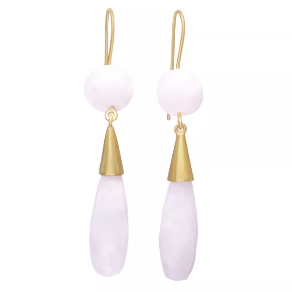 Boucles d'oreilles or et pierre de lune Joséphine